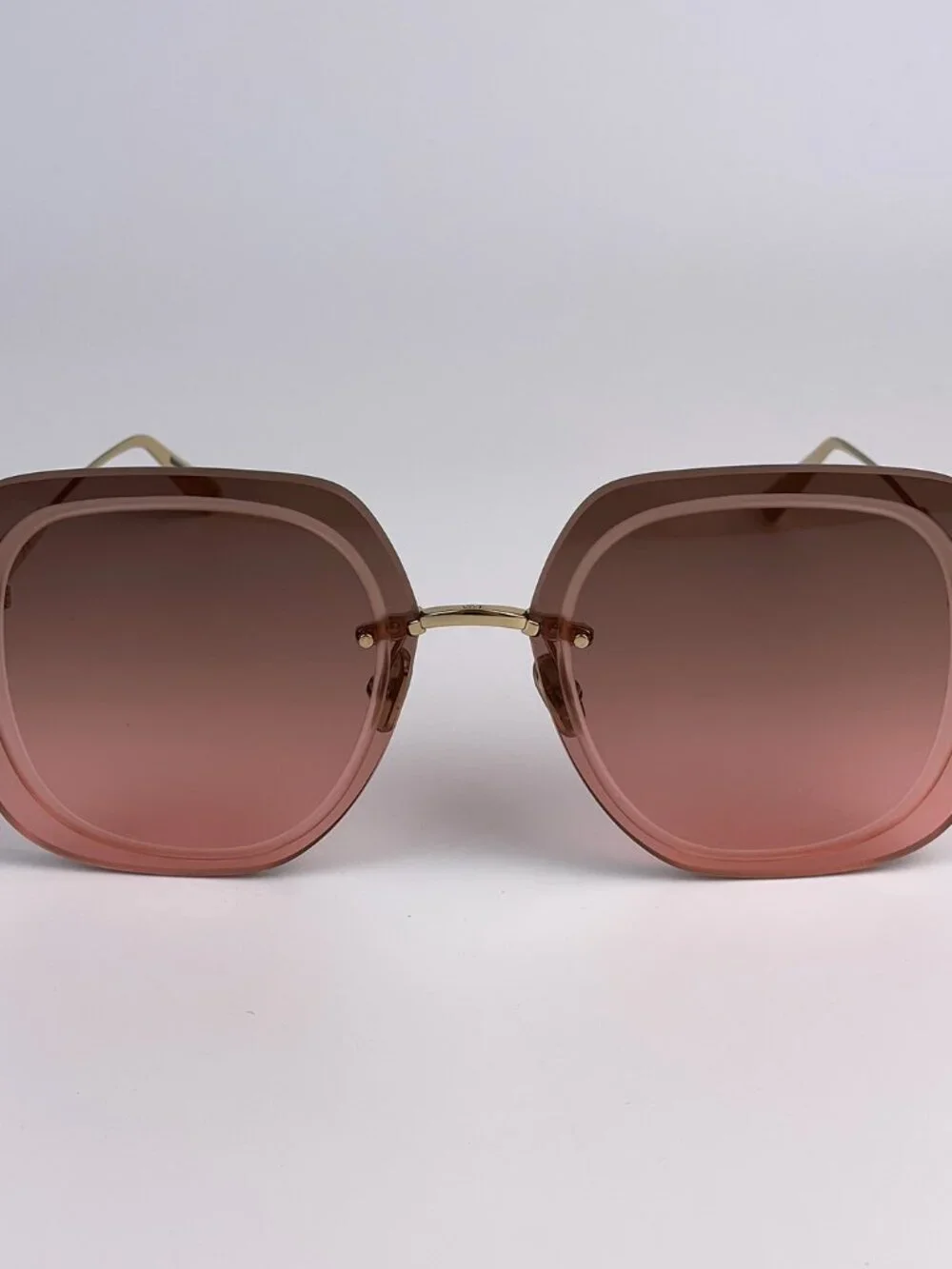 DIOR ULTRADIOR SU B0F2 PINK GOLD SQUARE OVERSIZED SUNGLASSES